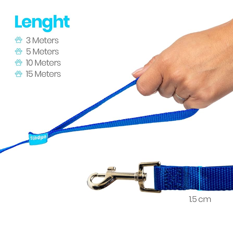 VPMeetx Training Lead Leash For Dogs - 5m/16ft Dog Leash Durable Strong Long Line Dog Lead, Training Recall Obedience And Tracking For Puppy And Medium Dogs (Black