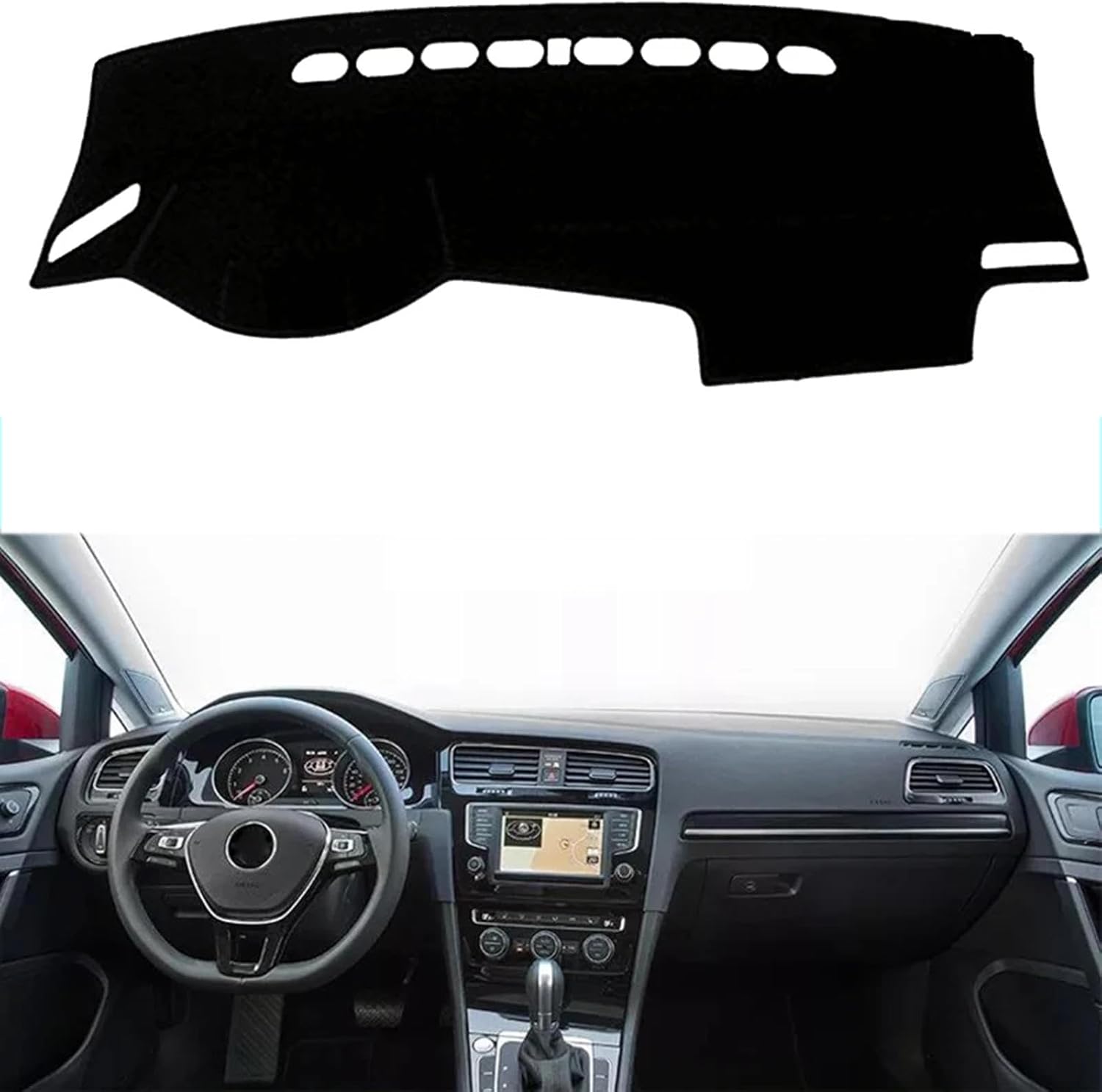 Fit for Volkswagen VW Golf 7 MK7 2013-2018,Dash Mat,Non-Slip Dash Board Cover,Black Dashboard Cover Mat,Car Interior Accessories, Lhd Blue Edge