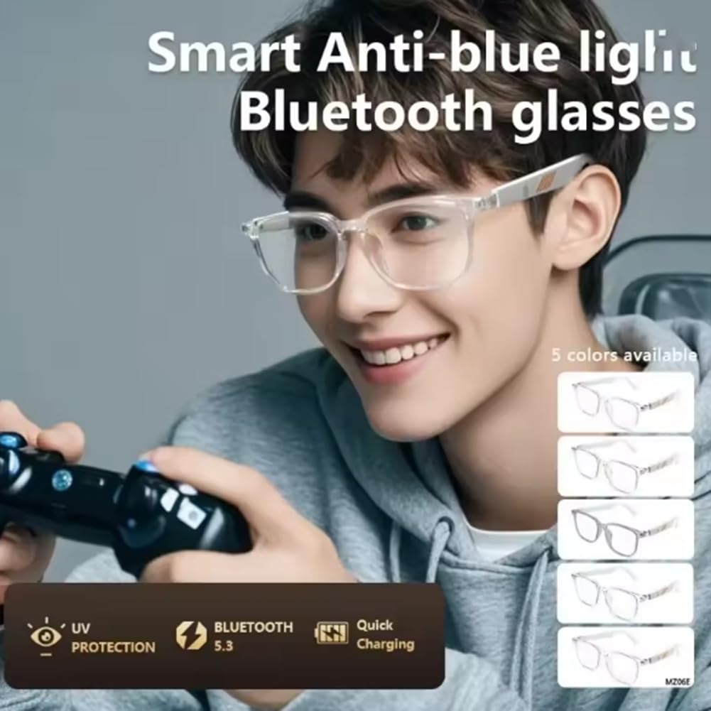 Gafas de sol inalámbricas inteligentes con Bluetooth con función de auriculares, reproducción de música y protección UV y luz azul