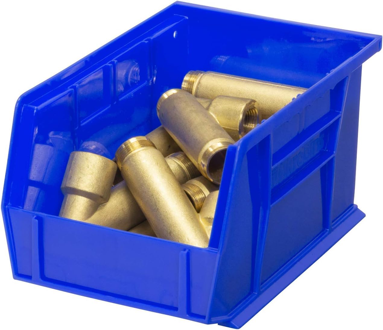 Akro-Mils 30237 AkroBins Plastic Storage Bins, Space-Saving Stackable Bins for Garage, Pantry, Craft Organization, 23,5 cm x 15,2 cm x 12,7 cm, Blue, 12-Pack