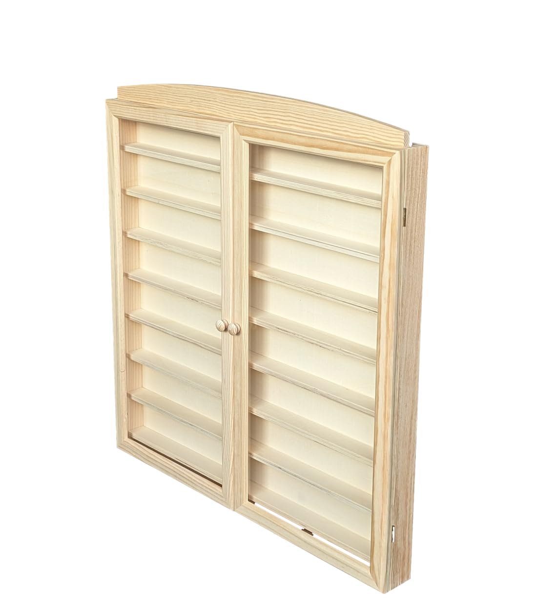 GRECA Vitrina Expositora. para Colecciones. Medidas: 66 * 6 * 70.5 cms. En Madera de Pino en Crudo. Se Puede Pintar.