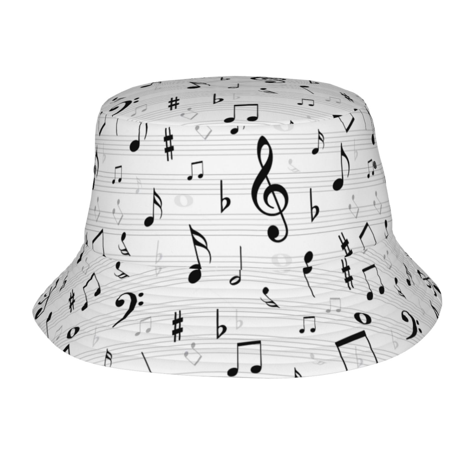 YOFIEN Clef Music Notes Sheet Symbol Treble Abstract Bucket Hat for Woman Men, Mens Women Summer Hats