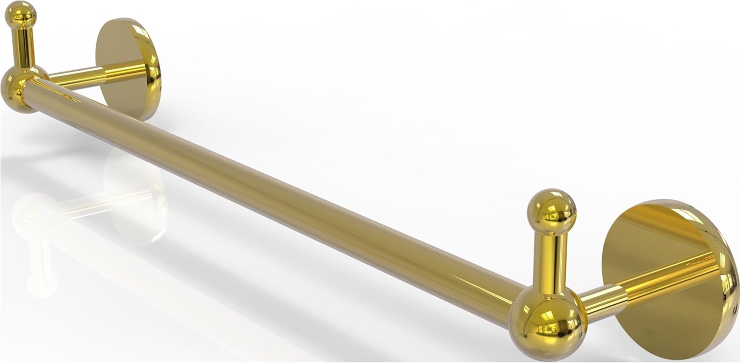 Allied Brass P1000-41-36-PEG Prestige Skyline Collection 36 Inch Integrated Hooks Towel Bar, 36", Polished Brass