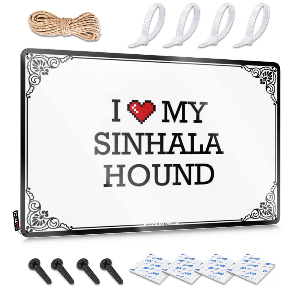 Fzfn Colour Teens Stuff Accessories Vintage Wall Decor | I Love My Sinhala Hound Inappropriate For Outhouse Living Room(30X40cm)