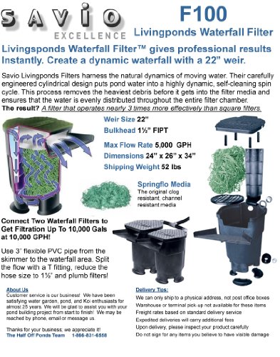 Savio Livingponds Waterfall Filter F100 Savio Livingponds Waterfall Filter F100