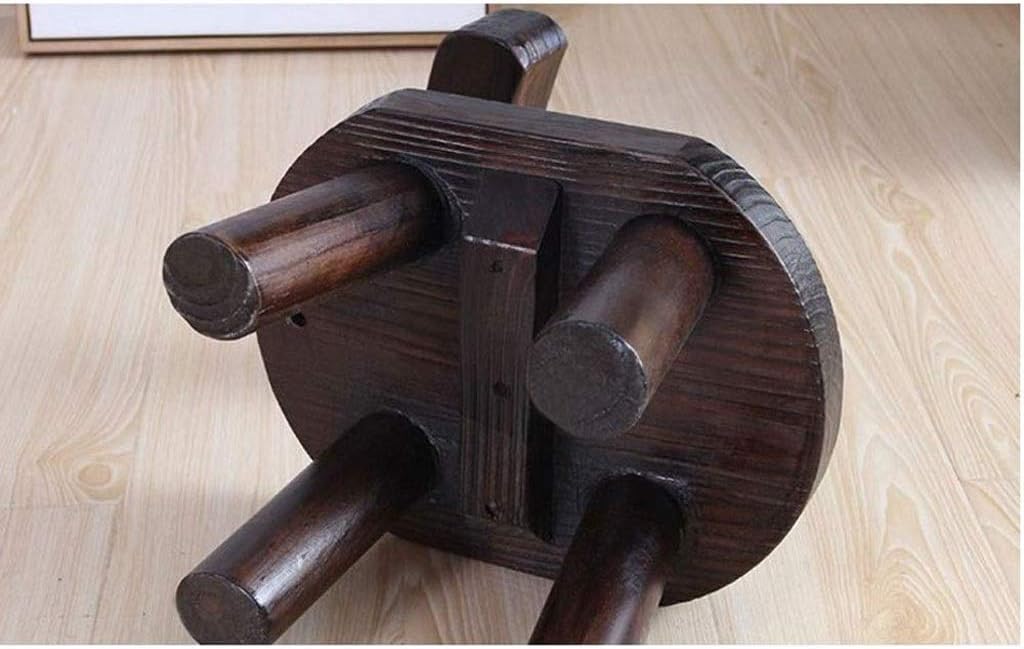 Medium Single Stool, Solid Wood Back Kitchen, Stylish Wooden Stool with Backrest