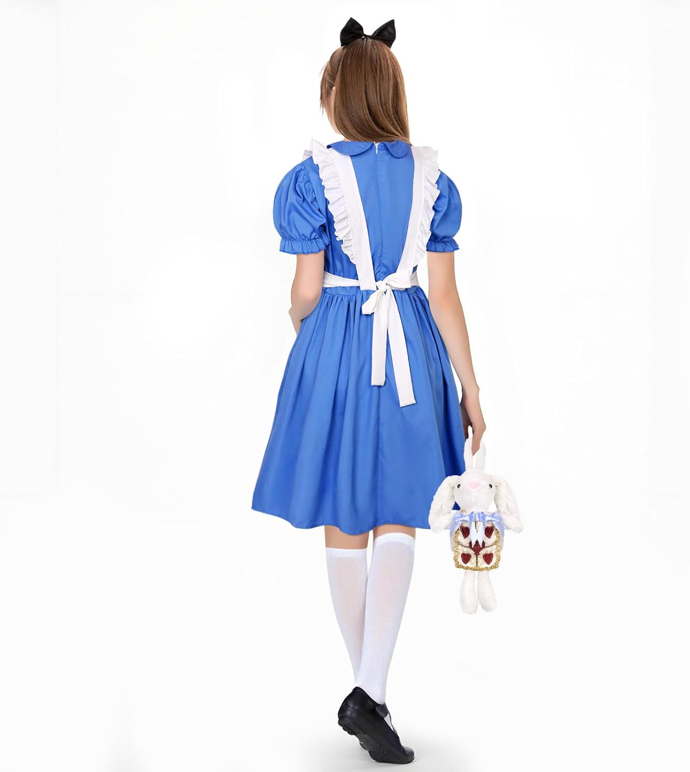 CICOCI Adult Halloween Costume Womens Fairy Tales Charactor Blue Dress Cosplay Full Set - Image 6