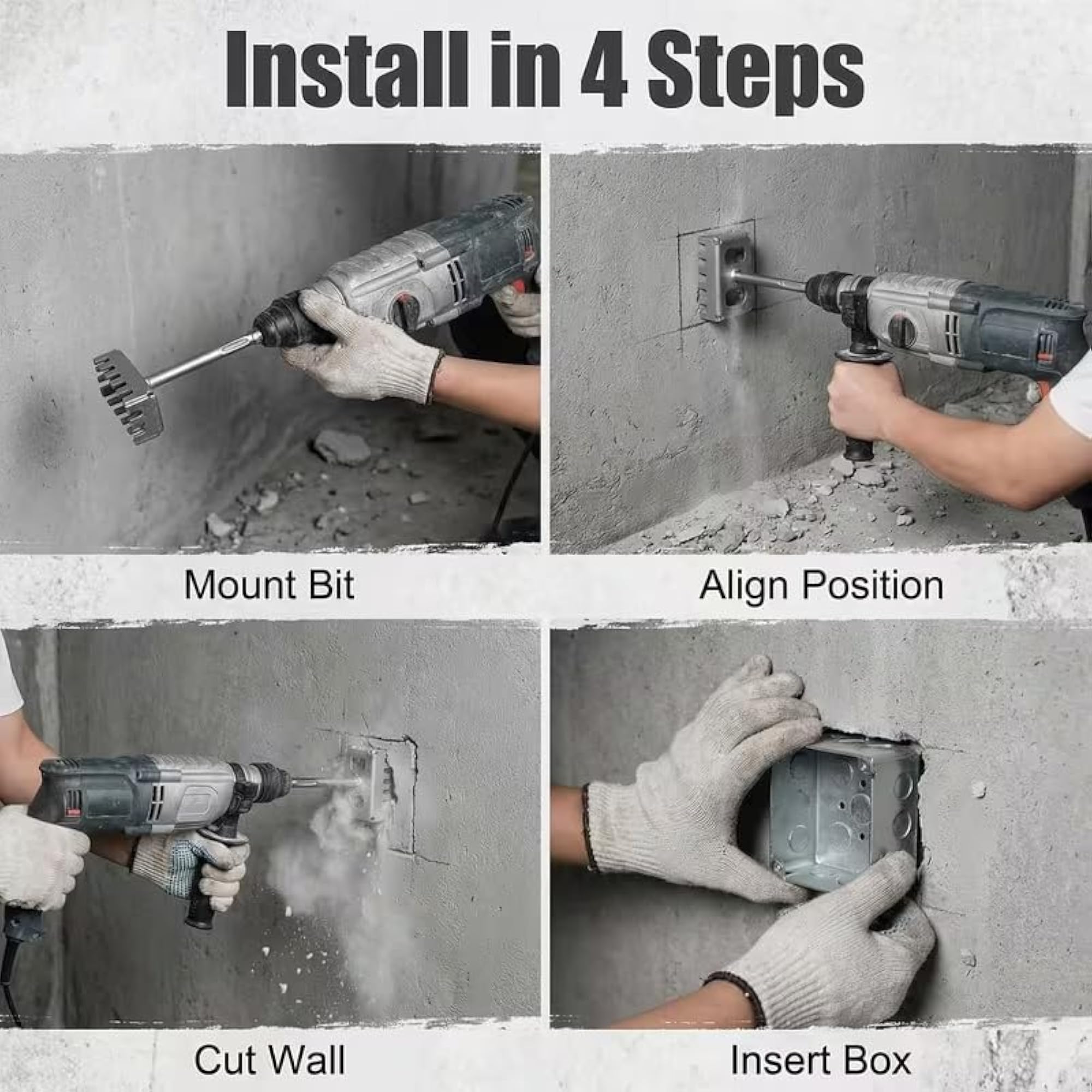 Chisel Tool for Electrical Switch Box Socket Punching
