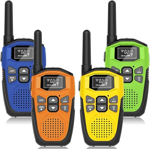 Walkie Talkie para adultos de largo alcance, NXGKET recargable, paquete de 4 baterías de iones de litio integradas, 22 canales FRS con cargador tipo disponible en Yaxa Guatemala