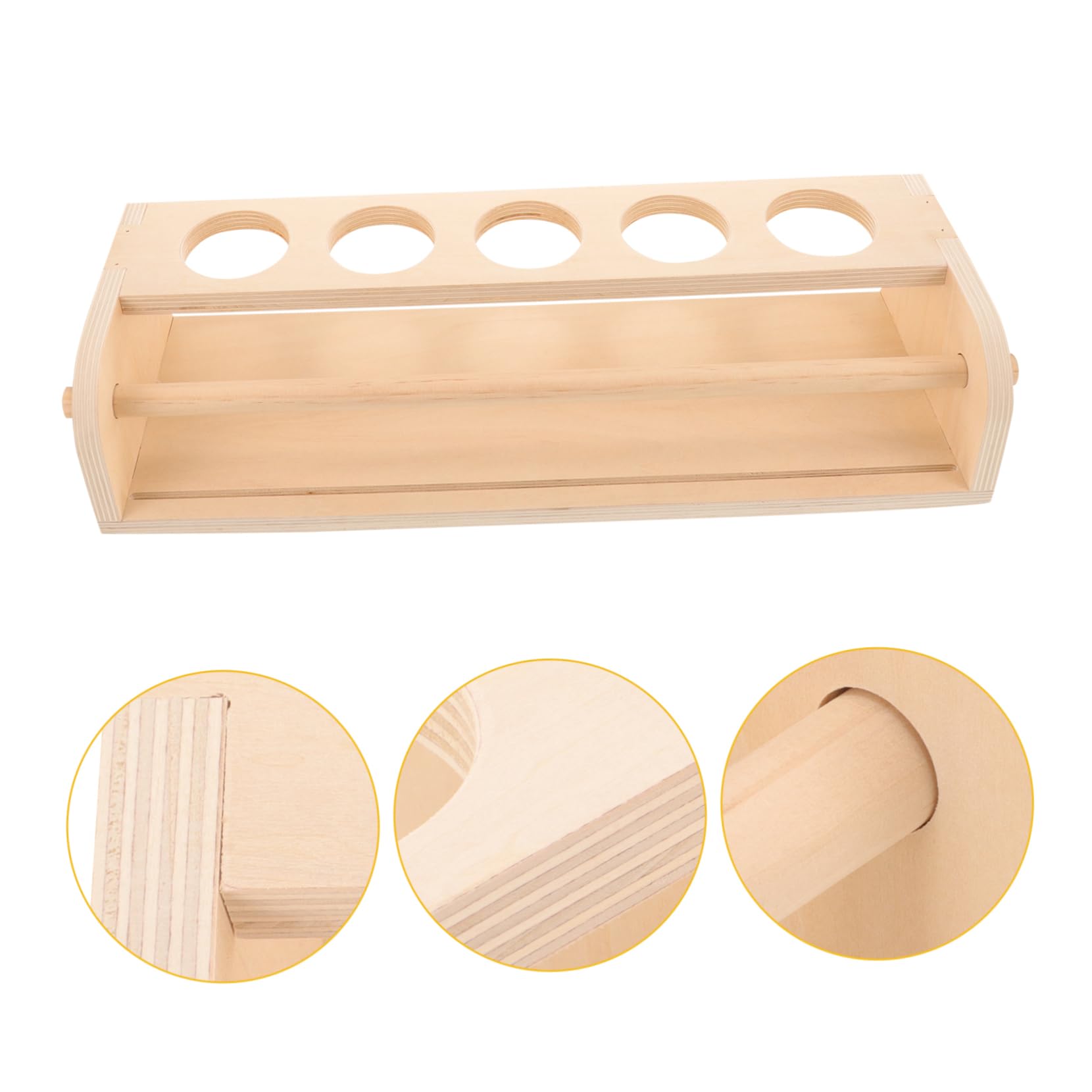 SHINEOFI Cavalletto da Tavolo in Legno Beige per Rotolo Ragazzo Ragazza | Disegno e Scrittura, Supporto Multifunzionale Salvaspazio, Accessorio per Attività Creative
