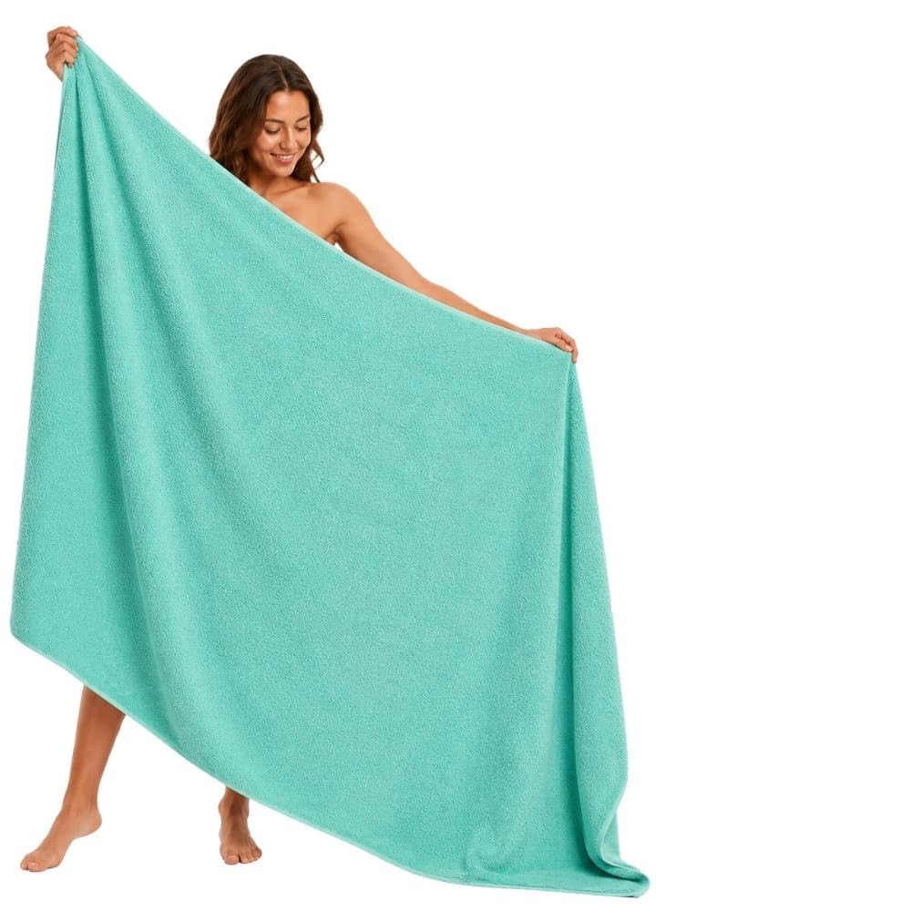 Telo da bagno XXL, 100 x 200 cm, in 100% cotone, 625 g/m², extra large, morbido e assorbente, turchese
