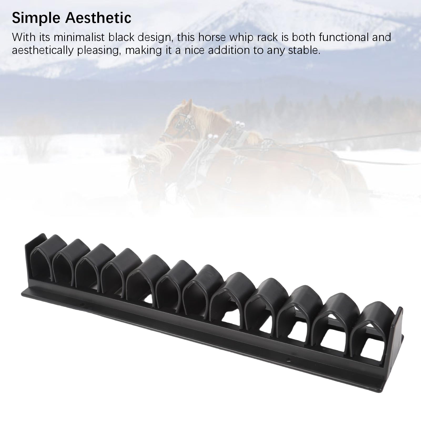 Fockety Support pour cravache de Cheval, Support Mural pour cravache et Fouet de 12,2 Pouces pour Chevaux, Organisateur de Rangement pour écuries, Peut contenir jusqu'à 12 cravaches