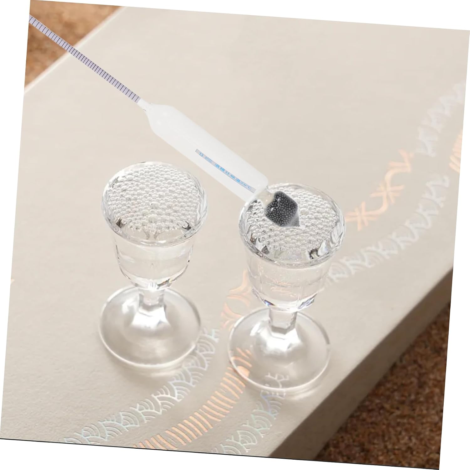 GLEAVI Meter Hydrometer for Beer and Liquor Triple Scale Glass Tester for Measuring Content 0-100 Degree Calibration for Home