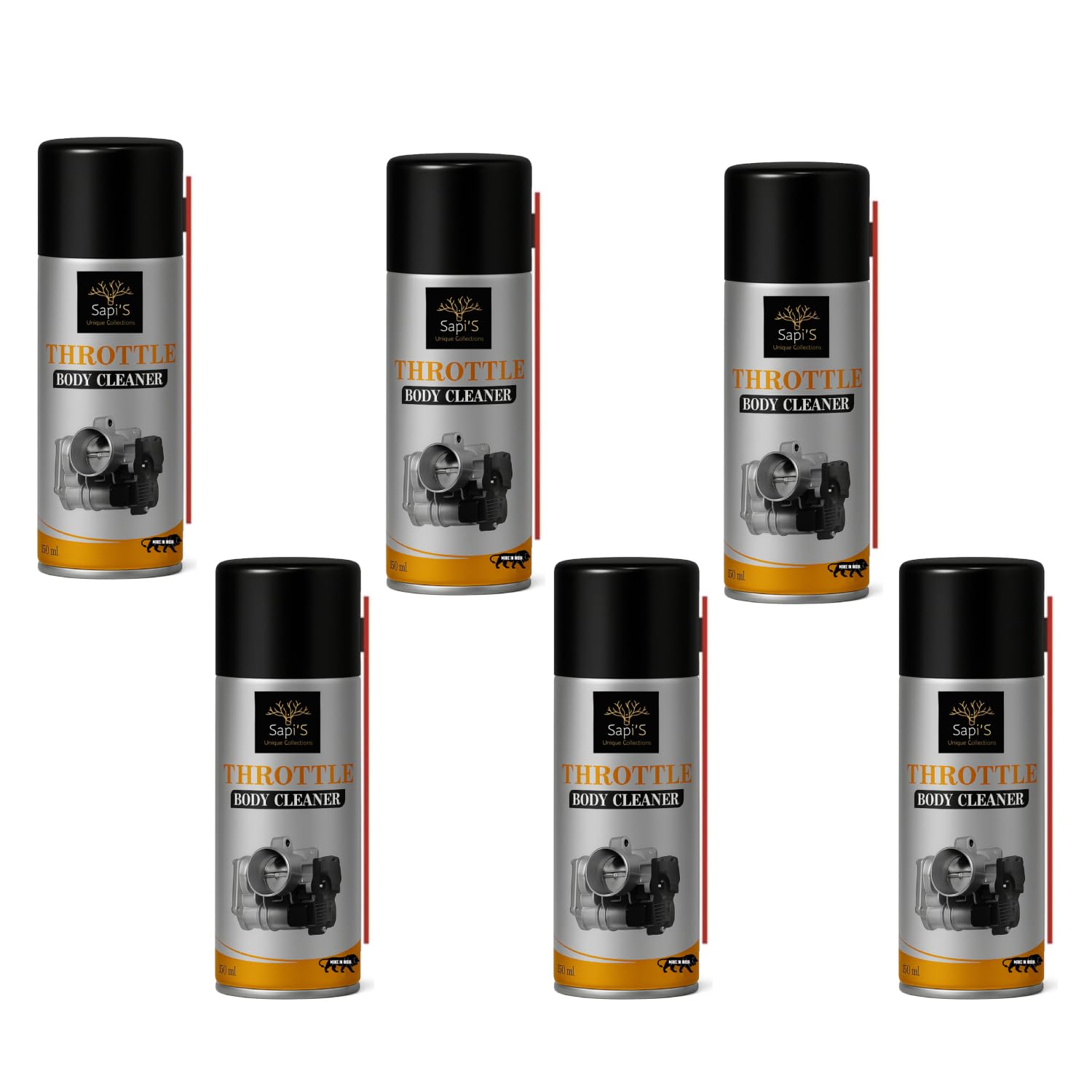 SAPI'S Throttle Body Cleaner (Pack of 6) - 901ml Engine Cleaner for Cars, Bikes & More - Powerful Cleaning, Improved Performance-image-47