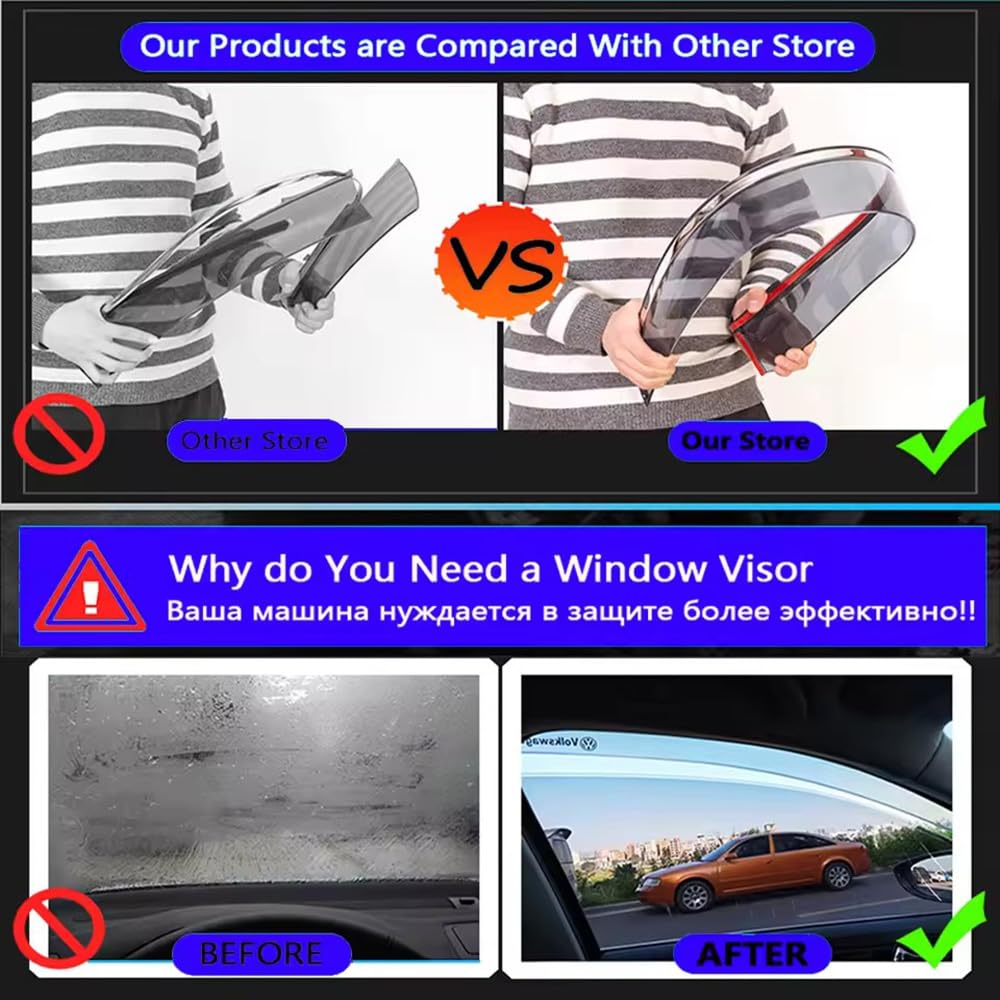 Deflectores de Viento,molduras de Ventanas,Protectores contra La Lluvia y el Humo,para Ebro S800 2024+,Accesorios para Automóviles,4piezas