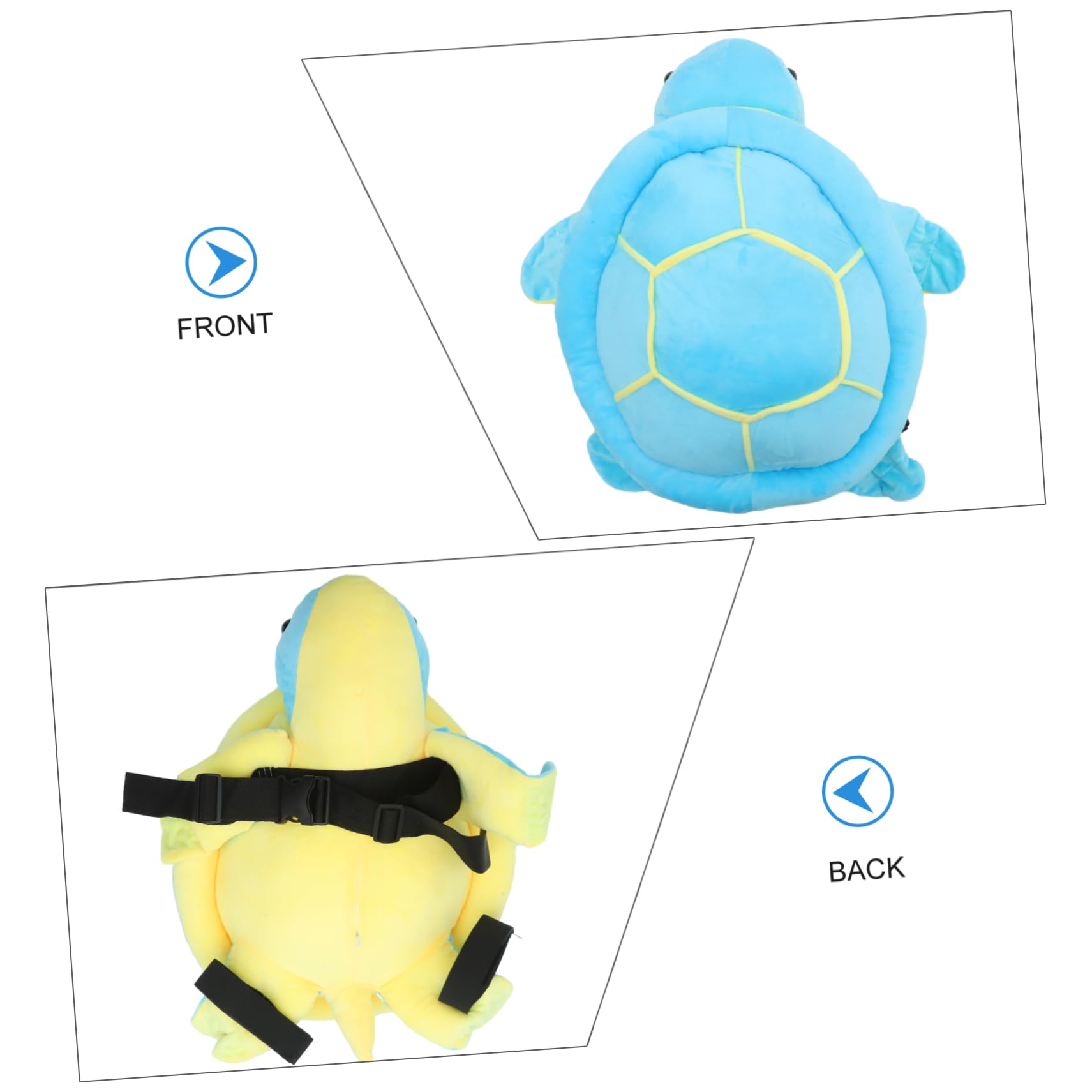 Protector de Cadera y Trasero para Esquí y Patinaje Diseño de Tortuga de Peluche, Resistente a Impactos y Relleno de Algodón PP para Deportes en Interiores