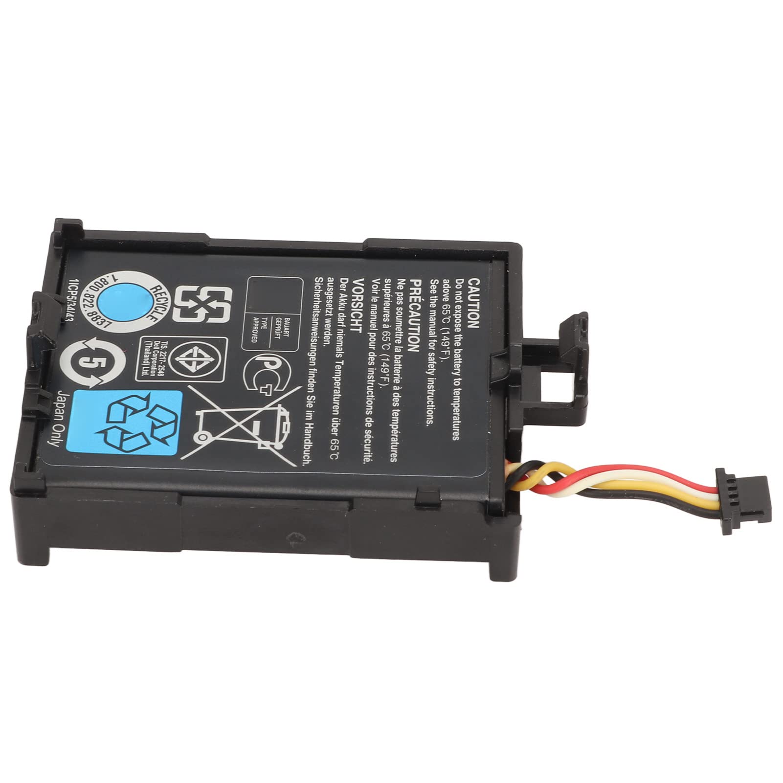 VBESTLIFE Controlador Raid T40JJ 70K80 3,7 V 1,8 WH 500 MAh Batería de Iones de Litio para DELL PERC Raid H710 H710P H730 H810 H830, para PowerEdge M620 R320 R420 R520 R620 R720