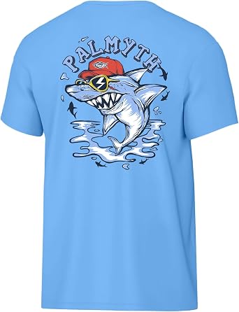 Palmyth Boys Fishing Shirt Short Sleeve UPF 50+ Youth Performance T-Shirt | Quick-Dry, Breathable, 4-Way Stretch, Lightweight for Fishing, Boating, Beach Days and Outdoor Play
