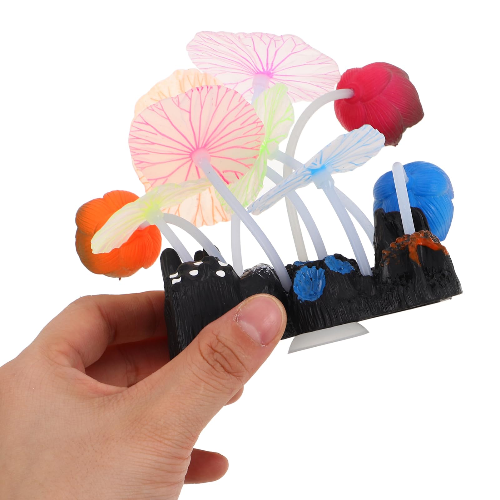YARNOW 2 Juegos Decoración De Pecera Artificial Decoración del Acuario De Pescado Plantas De Agua Verde Artificial Decoraciones De Pecera De Plástico Coral Falso El Plastico 4 Uds * 2