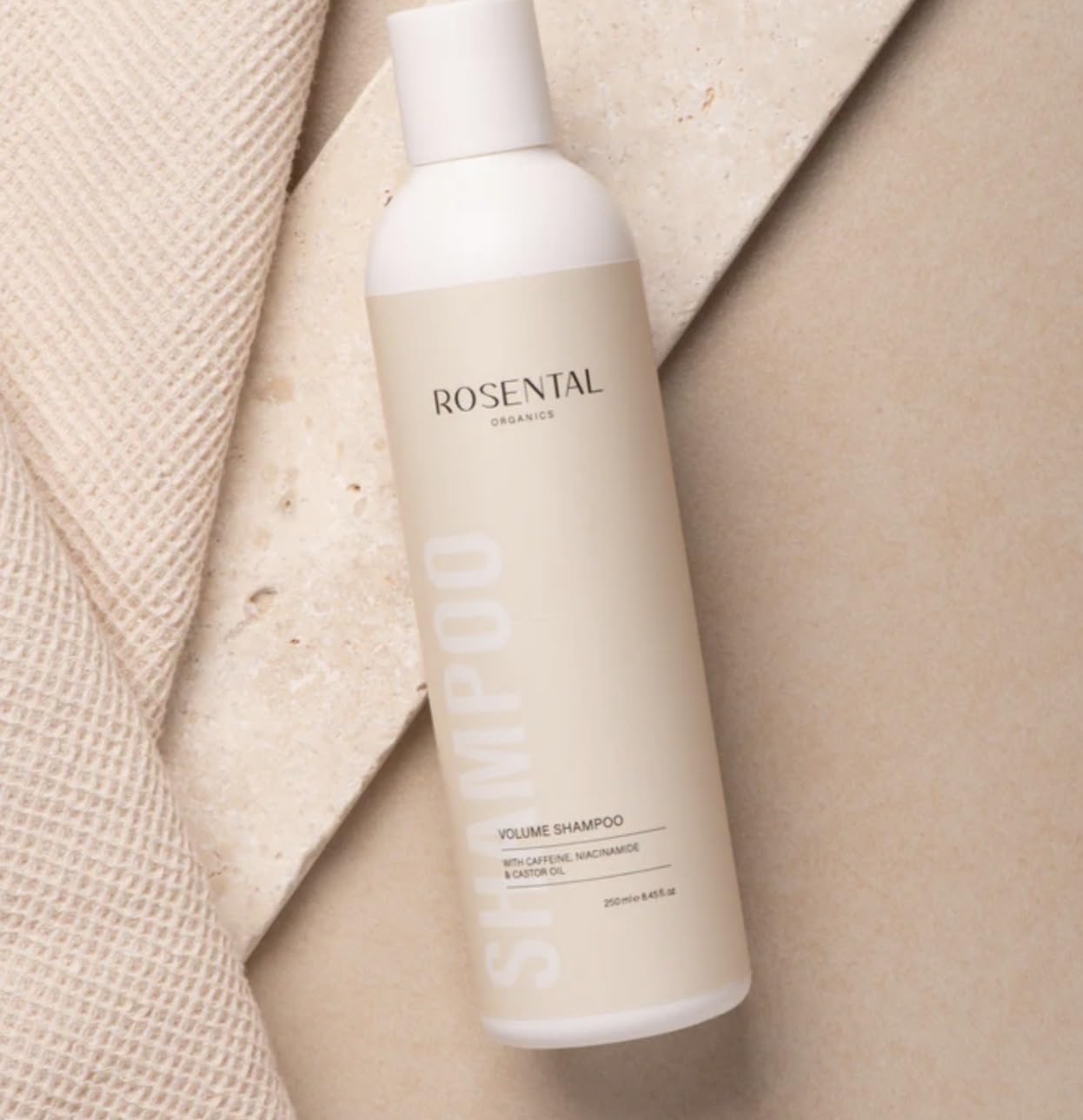 Rosental Organics Volume Shampoo mit Koffein, Niacinamid & Rizinusöl – Naturkosmetik für feines Haar, fördert Volumen & Haarwachstum, silikonfrei, 250 ml