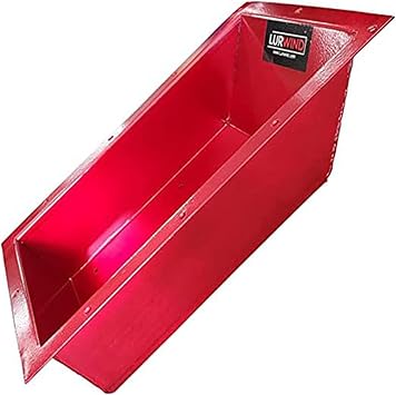 Lurwind Recessed Trolling Motor Foot Pedal Tray - Red Powder-Coated Aluminum, Fits Most Trolling Motor Tray Pedals, 19.375" x 12" Pre-Drilled Mount