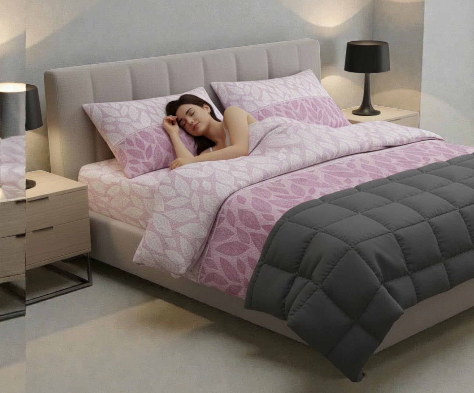 L'Emporio Casa Set Lenzuola in Flanella, Cotone Italiano 100% Pettinato, Anti-Pilling Varie Misure (Fooda Rosa, Una piazza e mezzo)