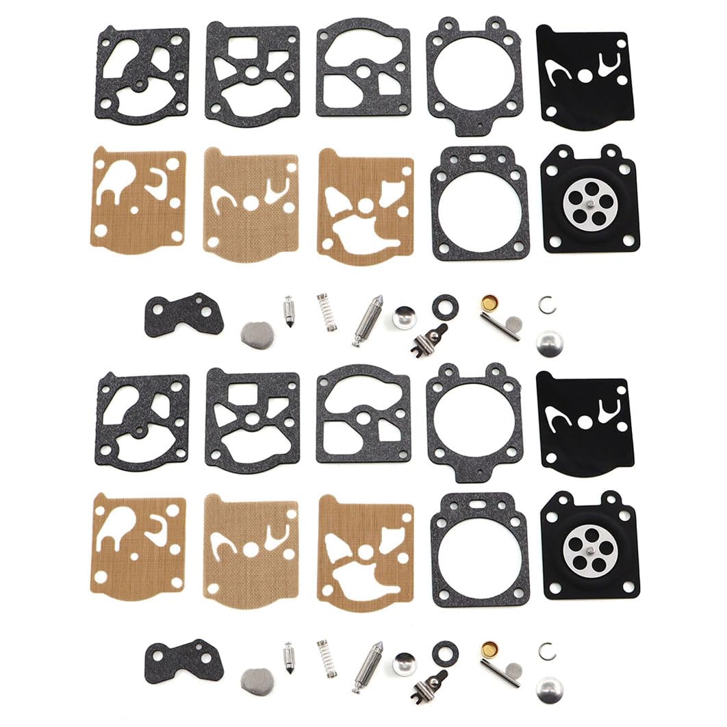 MCHNIC 2x Carburetor Diaphragm Gasket Kit For McCulloch Trim Mac 210 240 241 251 2250 280 281 323S Pro Mac 320X Repair Kit