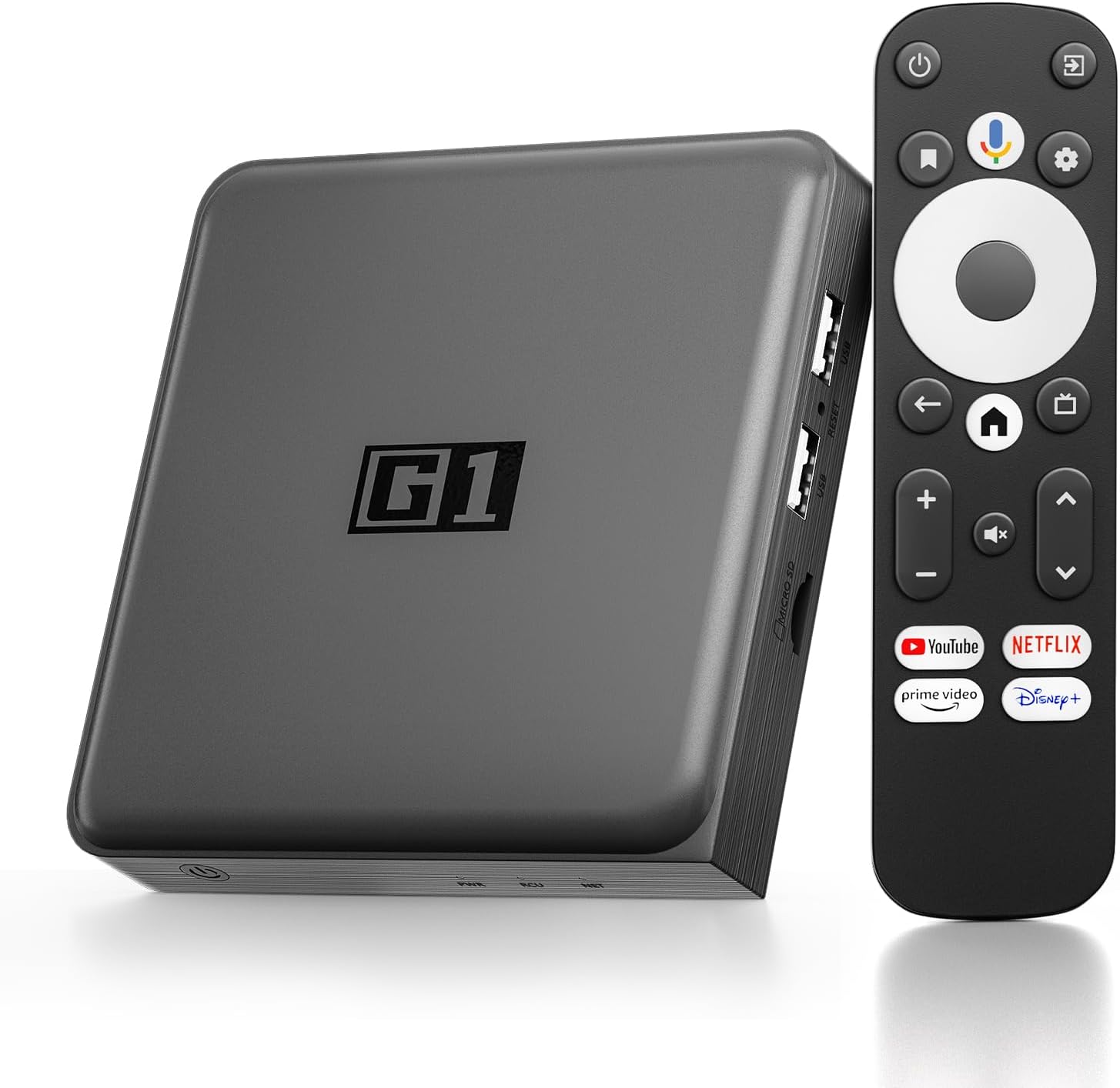 Android TV 14.0 Smart TV Box G1 Compatible with Netflix Google Certified, 4GB + 32GB Streaming Devices for tv, Ultra 4K HDR10+, AV1, WiFi 6, BT 5.0, DD+ & Dolby Vision, Voice Remote Control (Black)