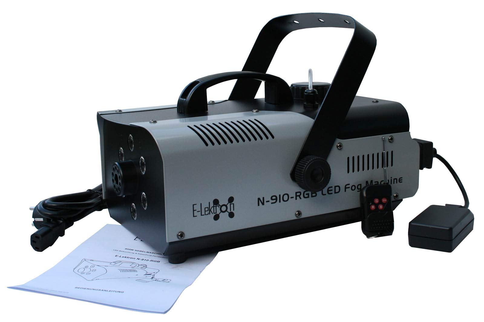 E-Lektron N-910-RGB Nebelmaschine 900W mit LED-Beleuchtung und Funk-Fernbedienung (N-910-RGB)