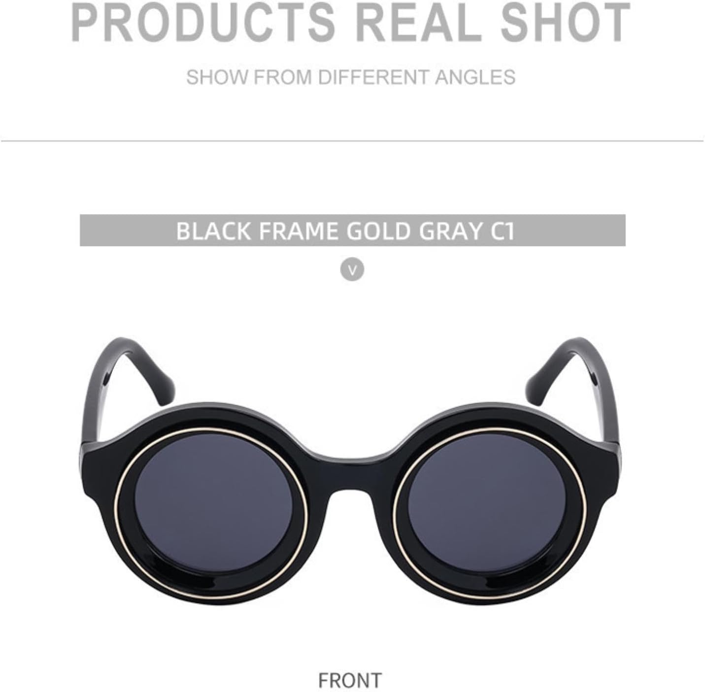 Vintage Round Steampunk Sunglasses Men Luxury Uv400