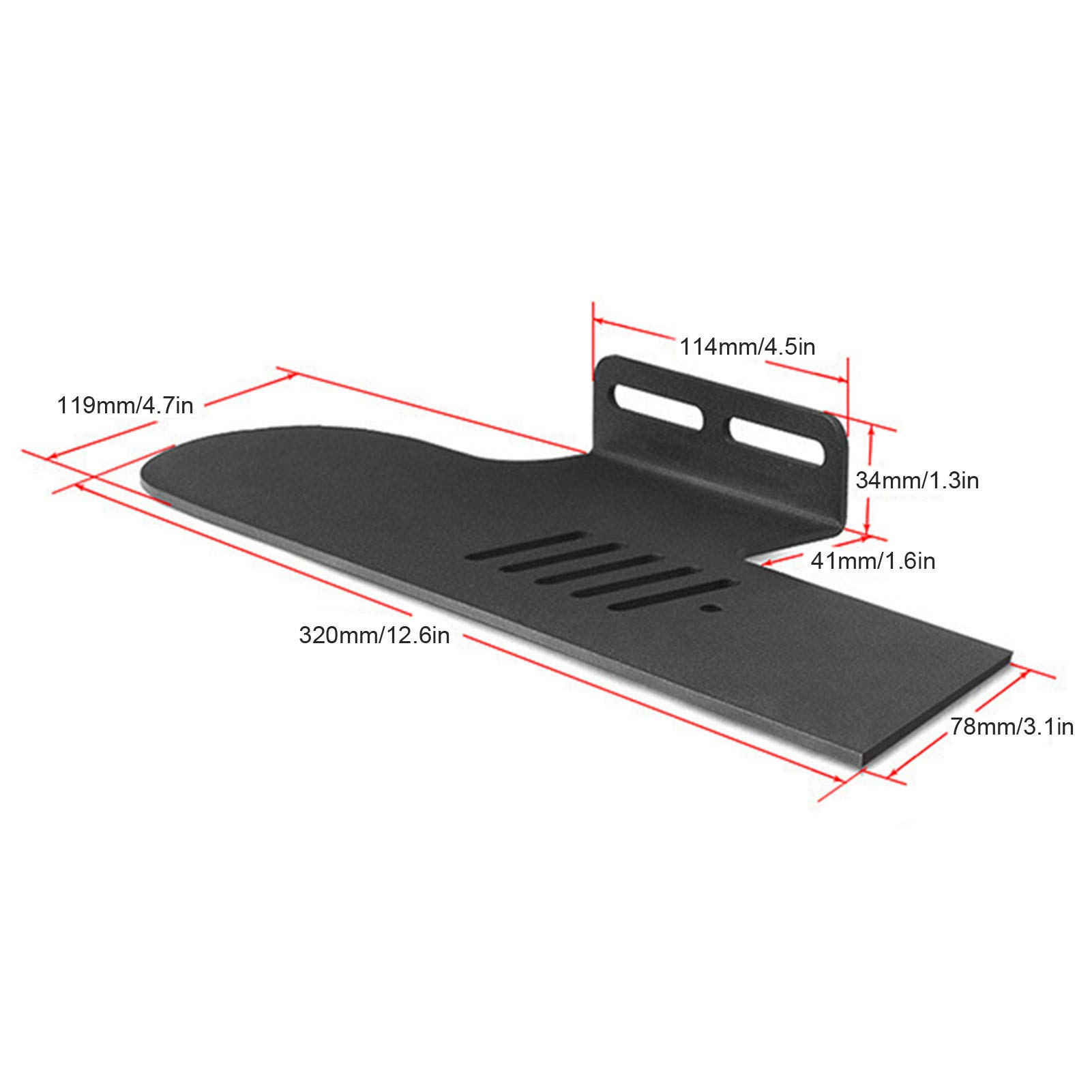 Soporte de Altavoz de TV Inalámbrico, Soporte Dividido Ajustable y Resistente para Montaje en Pared de Altavoz de TV, de Caja de de Metal Negro con Bolsa de Tornillos para Entretenimiento en