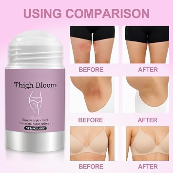 Anti Chafe Stick Waterproof Anti Chafing Cream Anti Chafe Balm Thigh Rescue Anti Friction Stick for Prevents Chafing Thighs & Skin Protection Glide Anti Chafing Stick Sports Running Hiking, 40g