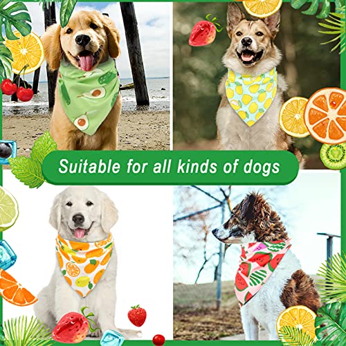 Dog Bandanas, Vipith 6 Pack Spring Summer Hawaii Fruit Pattern Dog Bandana Dog Scarf Bibs Kerchief, Dog Bandanas Boy Girl Dog Gifts Cat Products Dog Apparel & Accessories For Small To Large Dog Puppy #TOP4