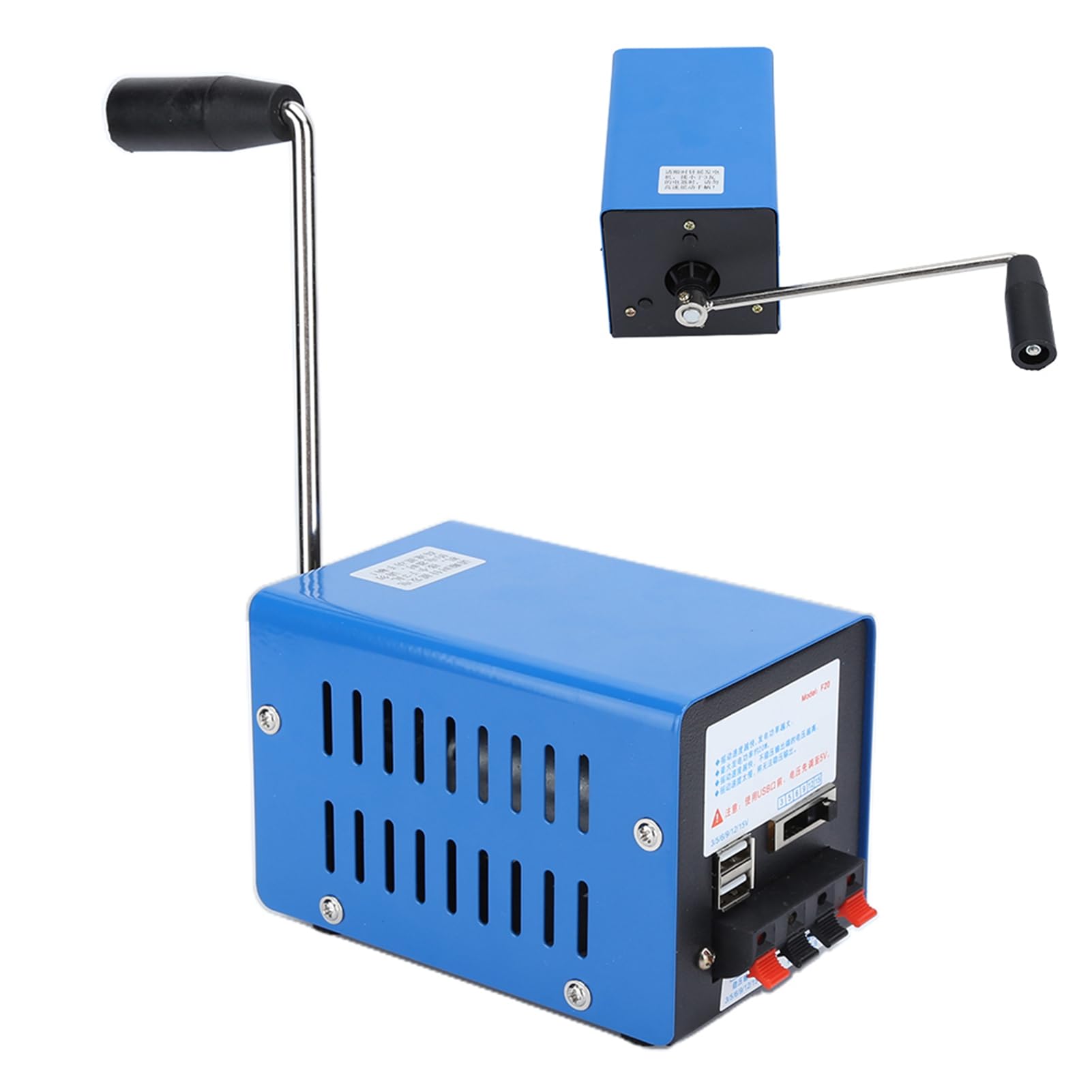 Generatore A Manovella A 2000 Giri/Minuto, Dinamo Di Emergenza Con Ricarica Usb 3V-15V, Dinamo Manuale Ad Alta Potenza 20W, Generatore Portatile A Manovella Per Viaggi, Campeggio, Escursionismo