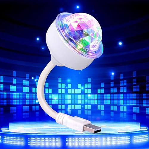 Miniatura 3 de Uonlytech 2 unids USB luz de escenario LED mini bolas disco disco luz estroboscópica luces de discoteca para fiestas USB mini discoteca mini lámpara