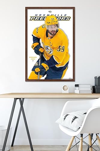 Miniatura 6 de Trends International NHL Nashville Predators - Póster de pared Roman Josi Feature Series 23, 22.37 x 34.00 pulgadas, versión enmarcada de caoba