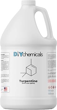 DIYChemicals Premium Turpentine Oil - High-Purity Pine Resin Solvent for Painting, Wood Polishing & Varnish Thinning - Eco-Friendly, Made in USA | Versatile Paint Thinner - Half Gallon