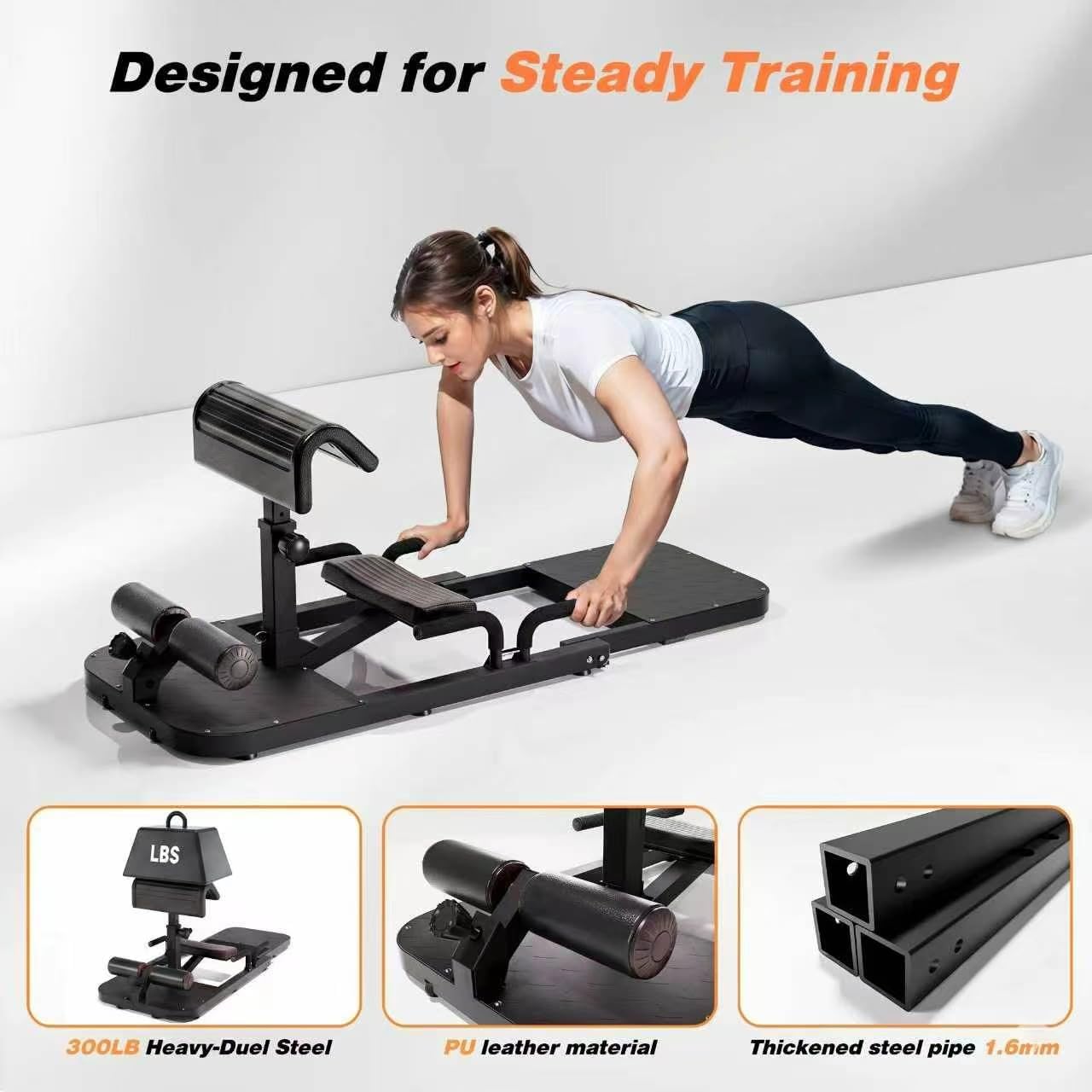 seanleecore Hip Thrust Machine with High Resistance and Protectors Pad - 3D High Density Polyurethane Cushion - Premium Squat for at Home Gym-Comes with Handles to Exercise Your Arms GlutesWorkout