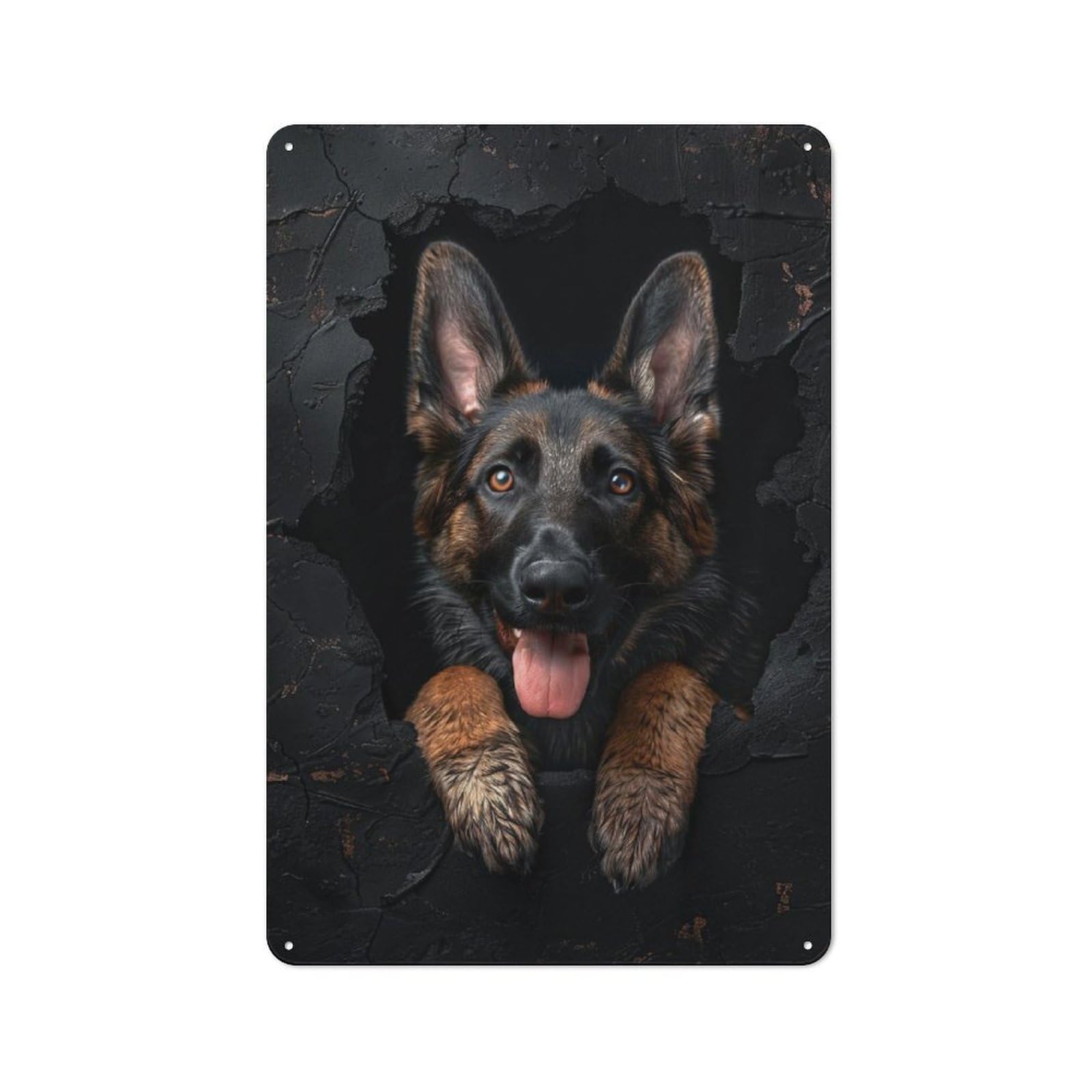 Dutch Shepherd Retro Metal Wall Decor 30x20cm, Metal Sign for Pub, Home Bar, Shed Or Man Cave, for Relaxed Wall Styling