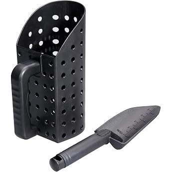 Metal Detector Accessory Set 2-Piece Sand Spoon and Shovel Set for Digging Treasures with Handle for Underground Metal Detector Metal Detection Treasure Hunt Tool Accessories