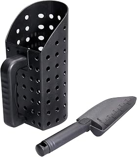 2 Piezas Cuchara de Arena y Pala, Detector de Metales Kit de Accesorios con Mango, Detector Subterráneos, Detección Búsqueda del Excavar Tesoro Accesorios