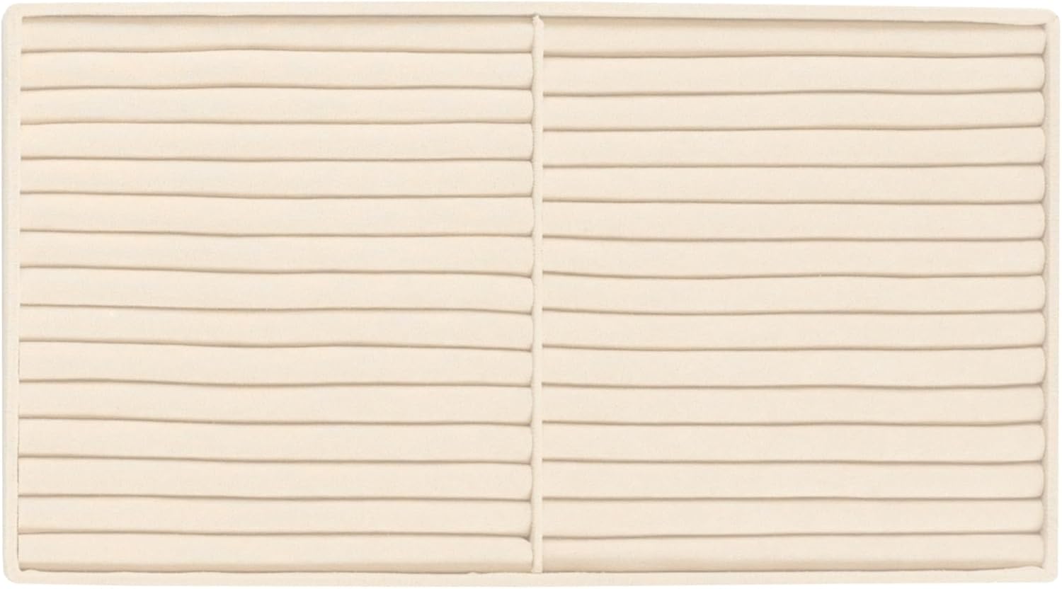 WOLF VAULT Tray Ring Insert, Beige - Includes 28 Ring Rolls - Stackable - Anti-Tarnish LusterLoc Lining - Prevents Jewelry Discoloration + Tarnishing