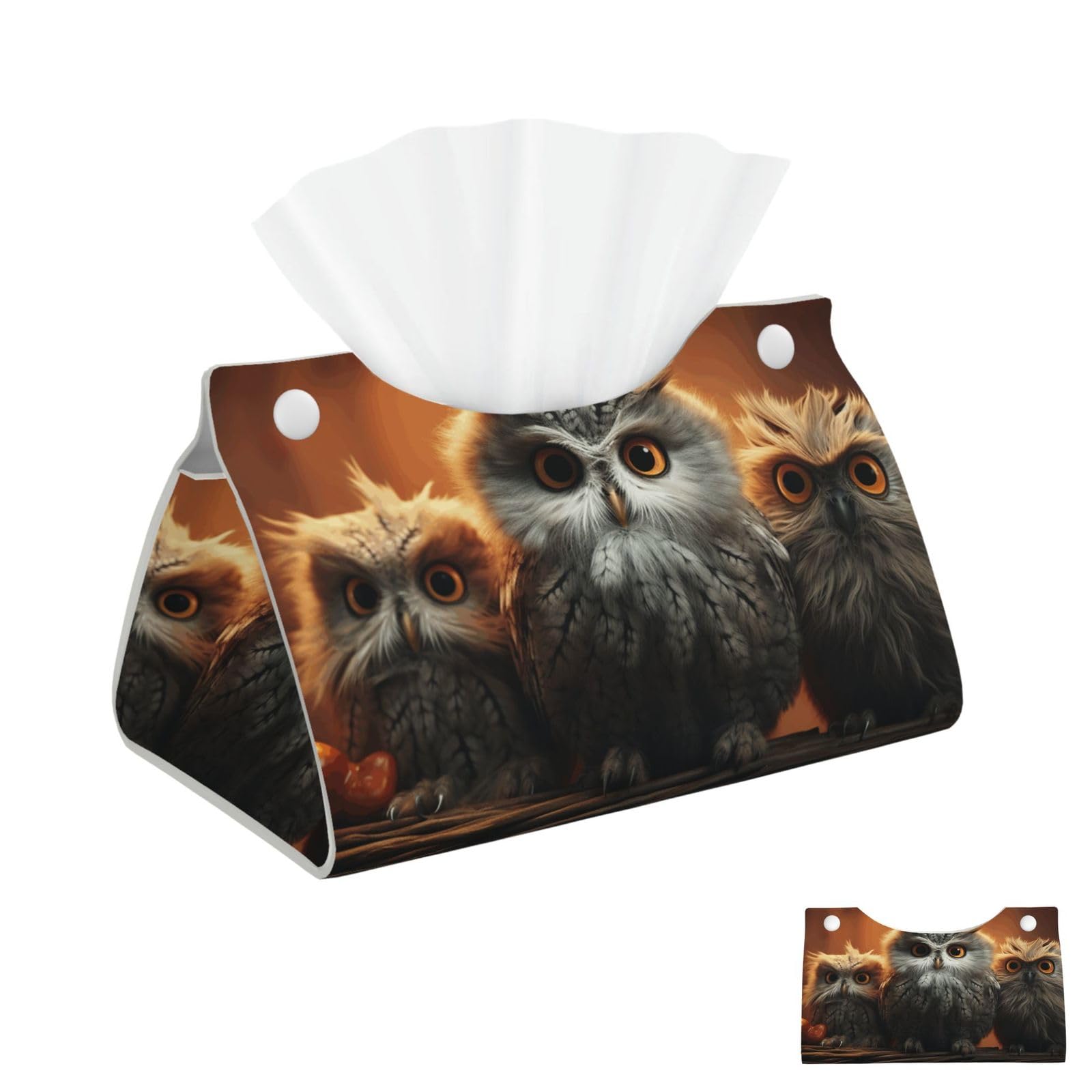 Cute Owl Baby Tissue Box Cover Square Cube Boxes