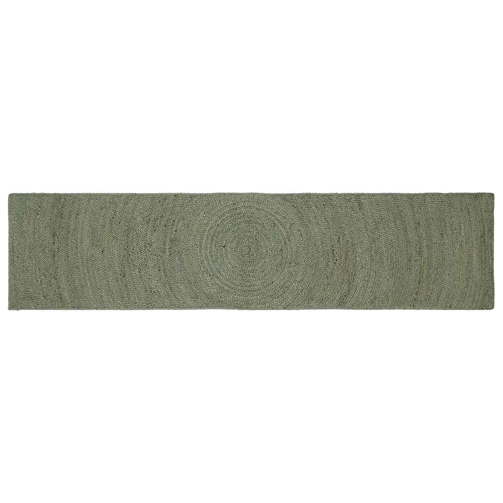 Tapis en jute vert olive 60x250 cm pour un couloir accueillant et chaleureux