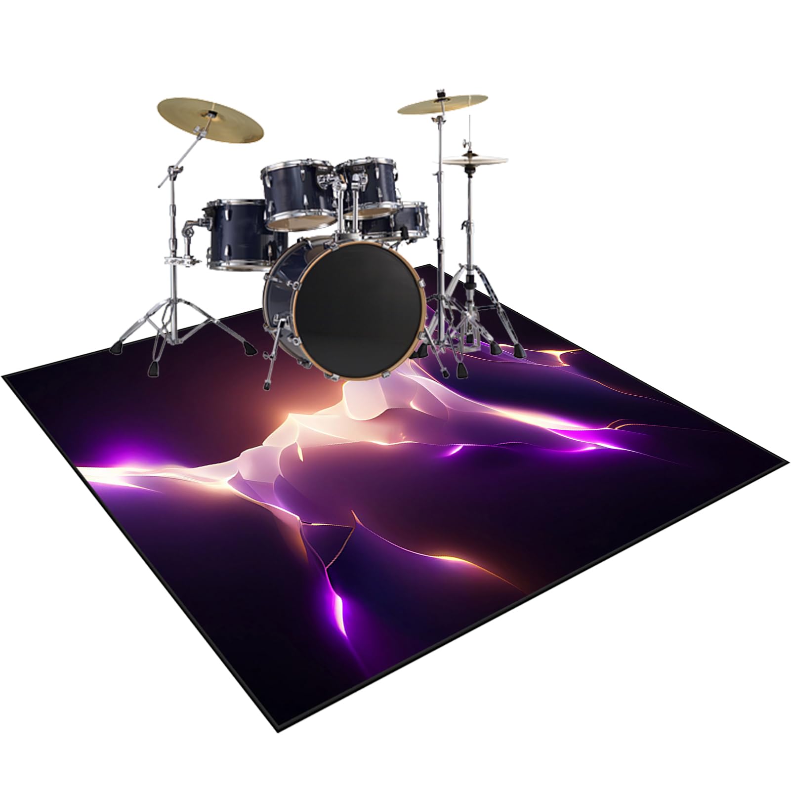 Tappetino per Batteria Acustica, Tappeti per Tamburi Elettronico, Drum Tappeto Insonorizzato per Batterie Elettroniche 200 x 170 cm
