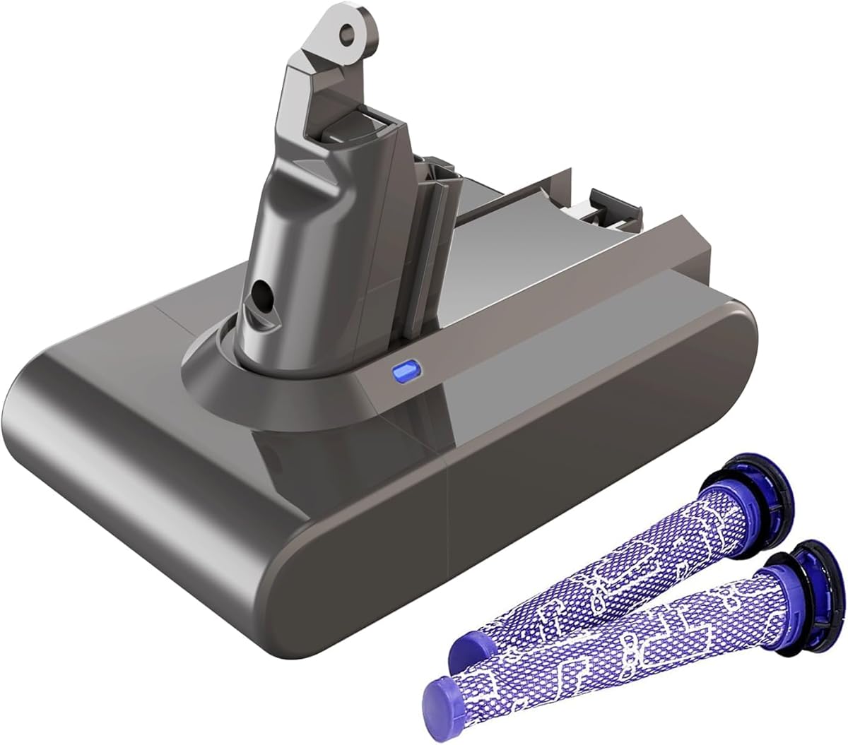 Upgraded 7000mAh V6 SV04 vtc4 Battery 967810 Battery for Dyson V6 Animal Absolute Motorhead Slim SV03 SV04 SV05 SV06 SV07 SV09 vtc4 DC58 DC59 DC61 DC62 DC72 DC74 V6 Vacuum[Bonus 2 Filters