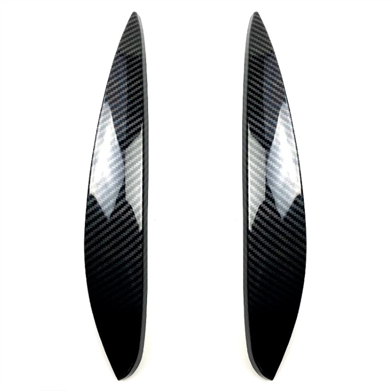 Car Modeling Headlight Eyebrows Eyelid Cover Sticker for Benz for Smart 453 for Fortwo for Forfour 2015-2020(Carbon Fiber Black)