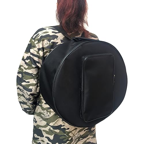 Padded Portable Drum Case Drum Bag Drum Carrying Backpack with Shoulder Strap and Carry Handles, Waterproof Dustproof Drum Storage and Transport Bag with Outer Pocket