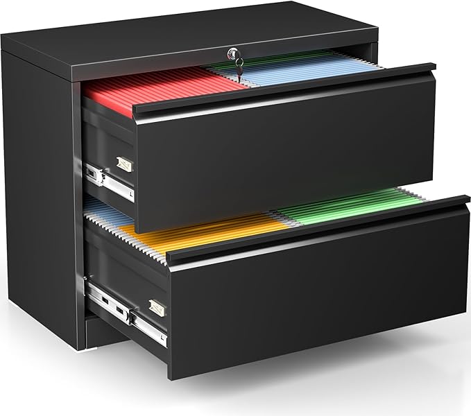 Bonusall Lateral File 2 Drawer, Metal Lateral