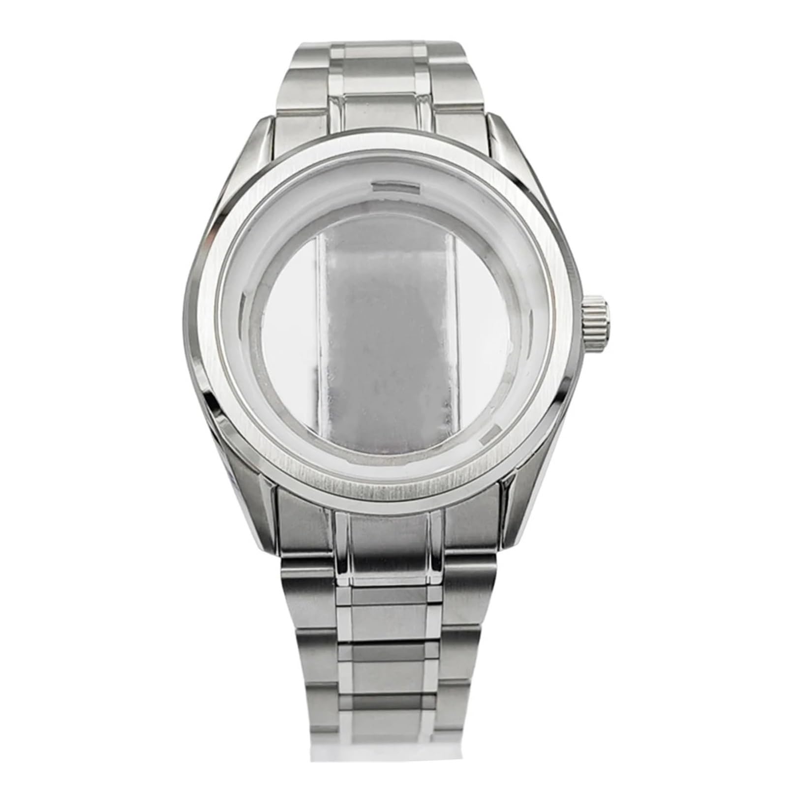 Boîtier de montre 40mm argent pour réparer et modifier un mouvement NH36 ou NH35